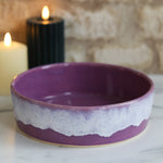 Large purple ceramic dish from Glosters