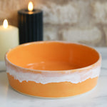 Large orange ceramic pot from Glosters