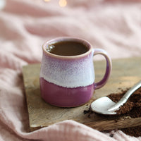 Heather purple handmade mug.