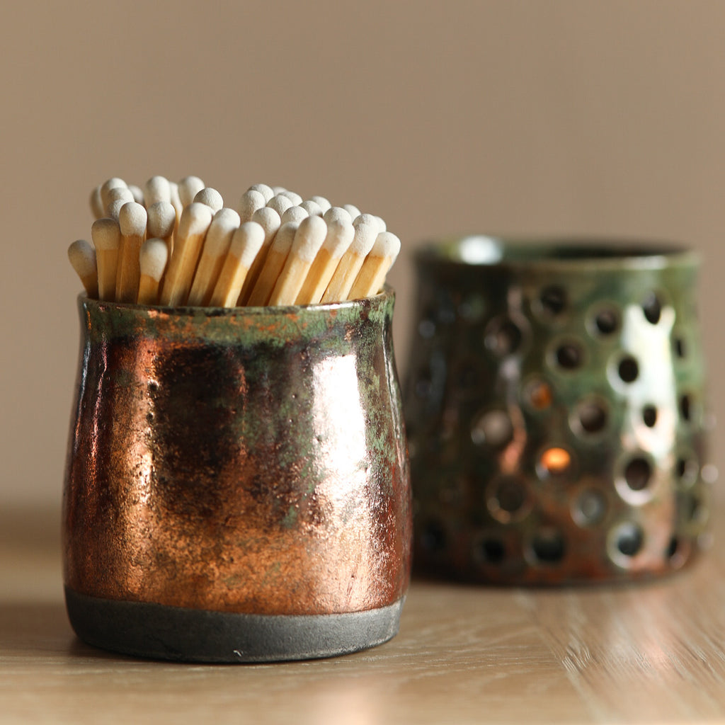 Raku Match Pot