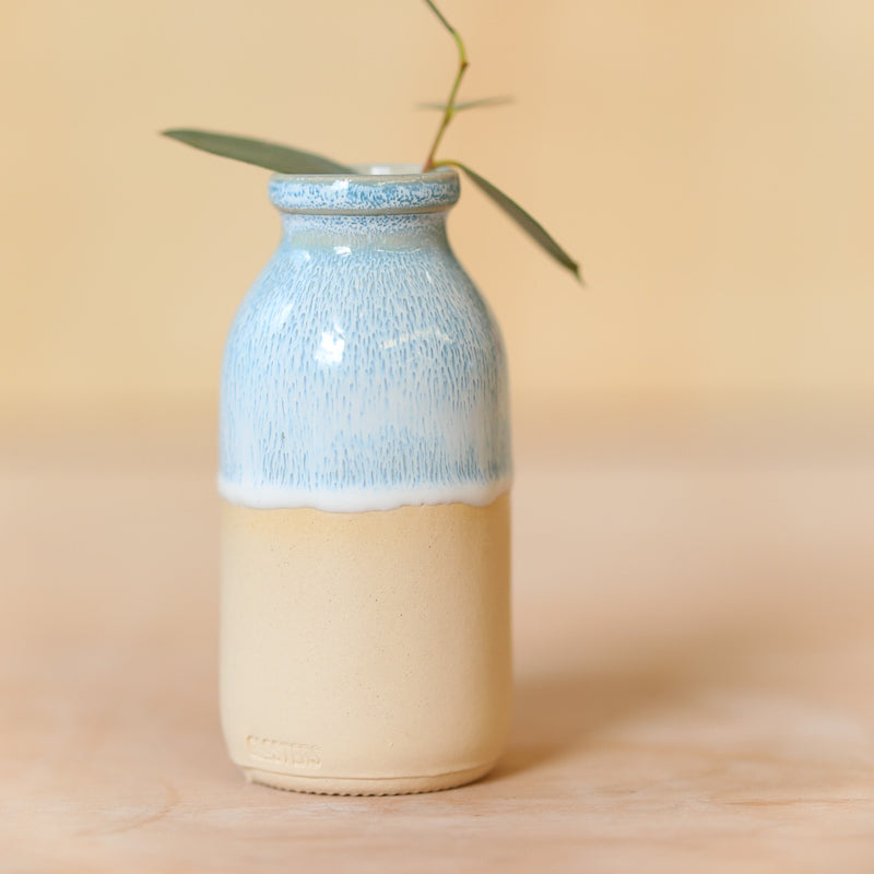 Milk Bottle Vase, Handmade Ceramic Vase, Decor
