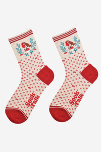Christmas Robin Socks
