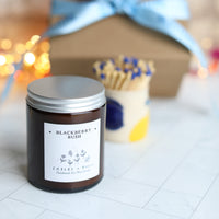 Blue Tit Match Pot and Candle Gift Set