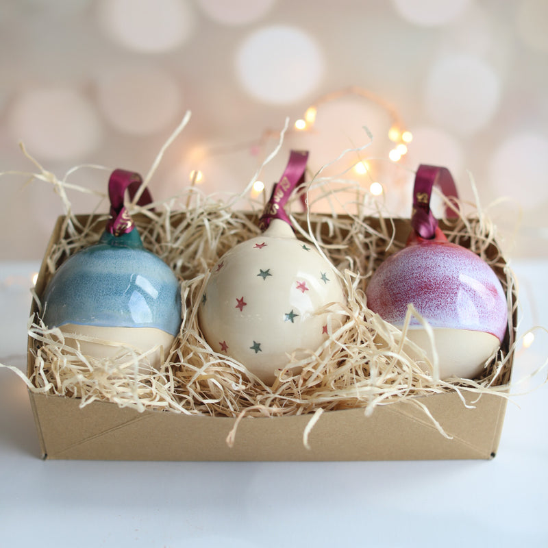 Ceramic Bauble Trio