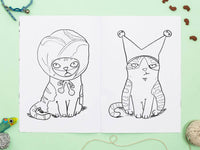 Cats In Christmas Hats Colouring Book