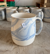 Seconds blue swirl porcelain mug