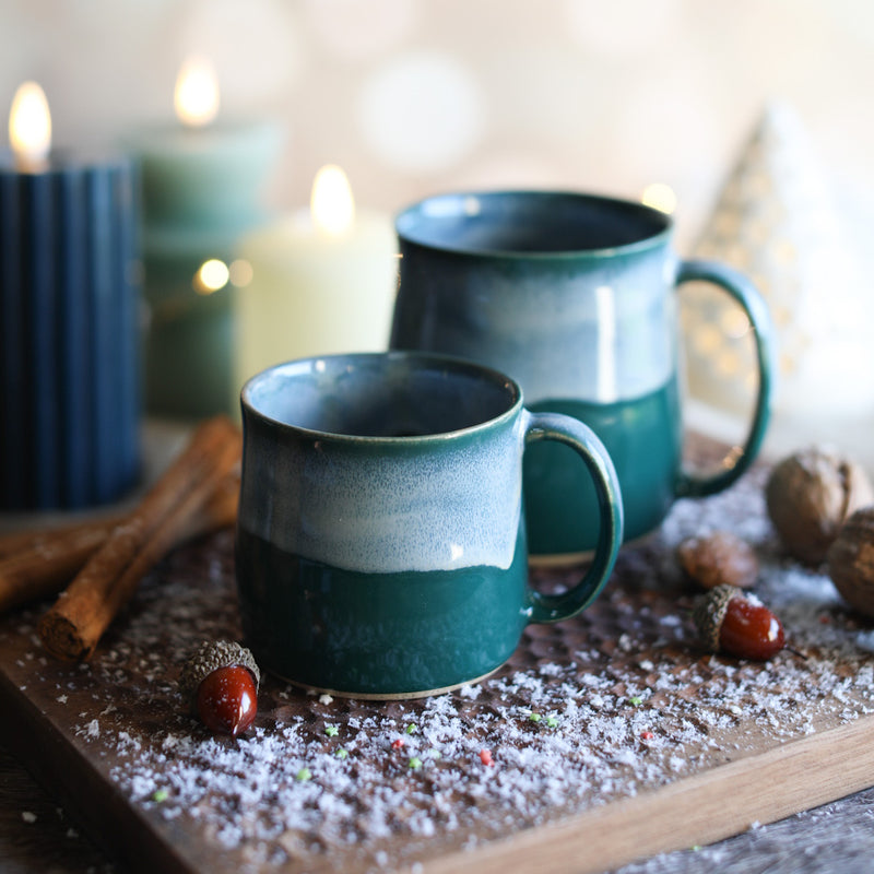 Holly Green Handmade Mug