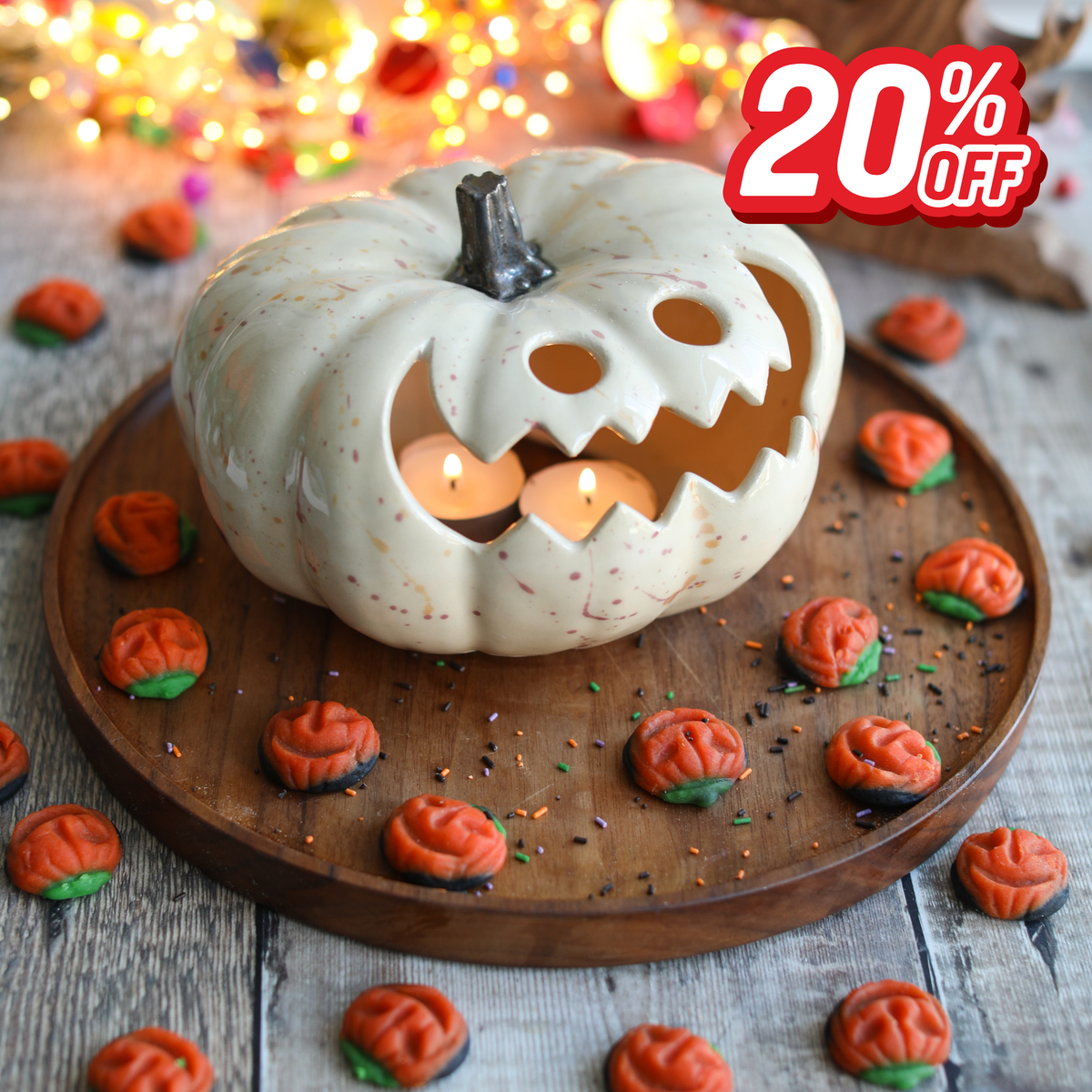 Small Jack Ceramic Pumpkin