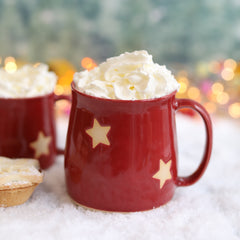 A Red Star Christmas Mug from Glosters.