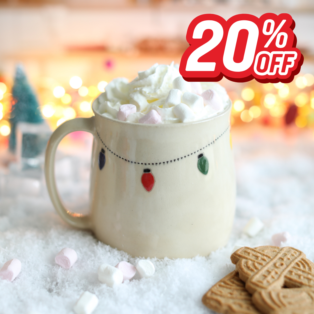 Christmas Lights Handmade Mug