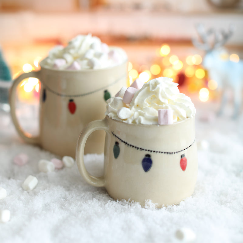 Christmas Lights Handmade Mug