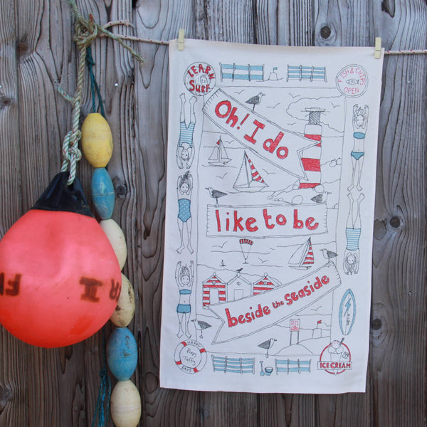 Seaside tea towel from Glosters