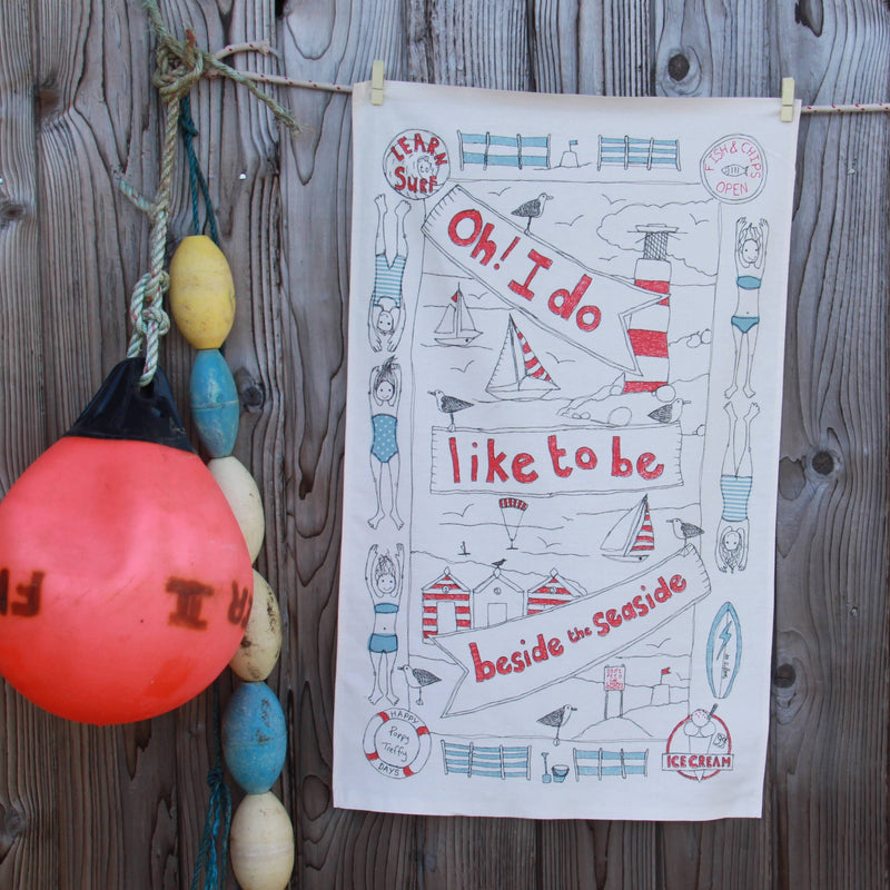 Seaside tea towel from Glosters