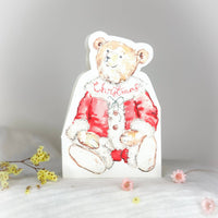 Christmas ted die-cut card