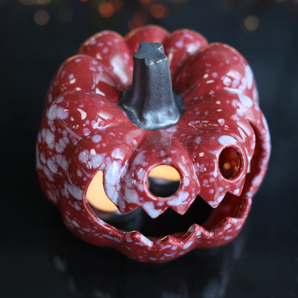 Ceramic Autumn Pumpkin Lantern - Pedur
