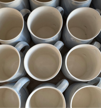 Seconds blue swirl porcelain mug