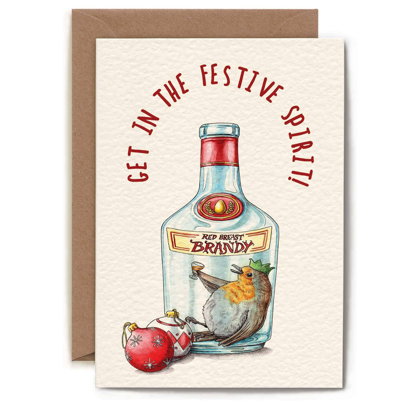Festive Spirit Card - Holiday Card