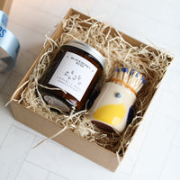 Blue Tit Match Pot and Candle Gift Set