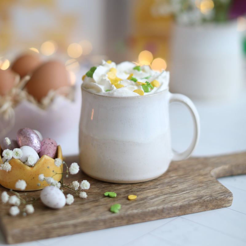 Mini Egg White Handmade Mug