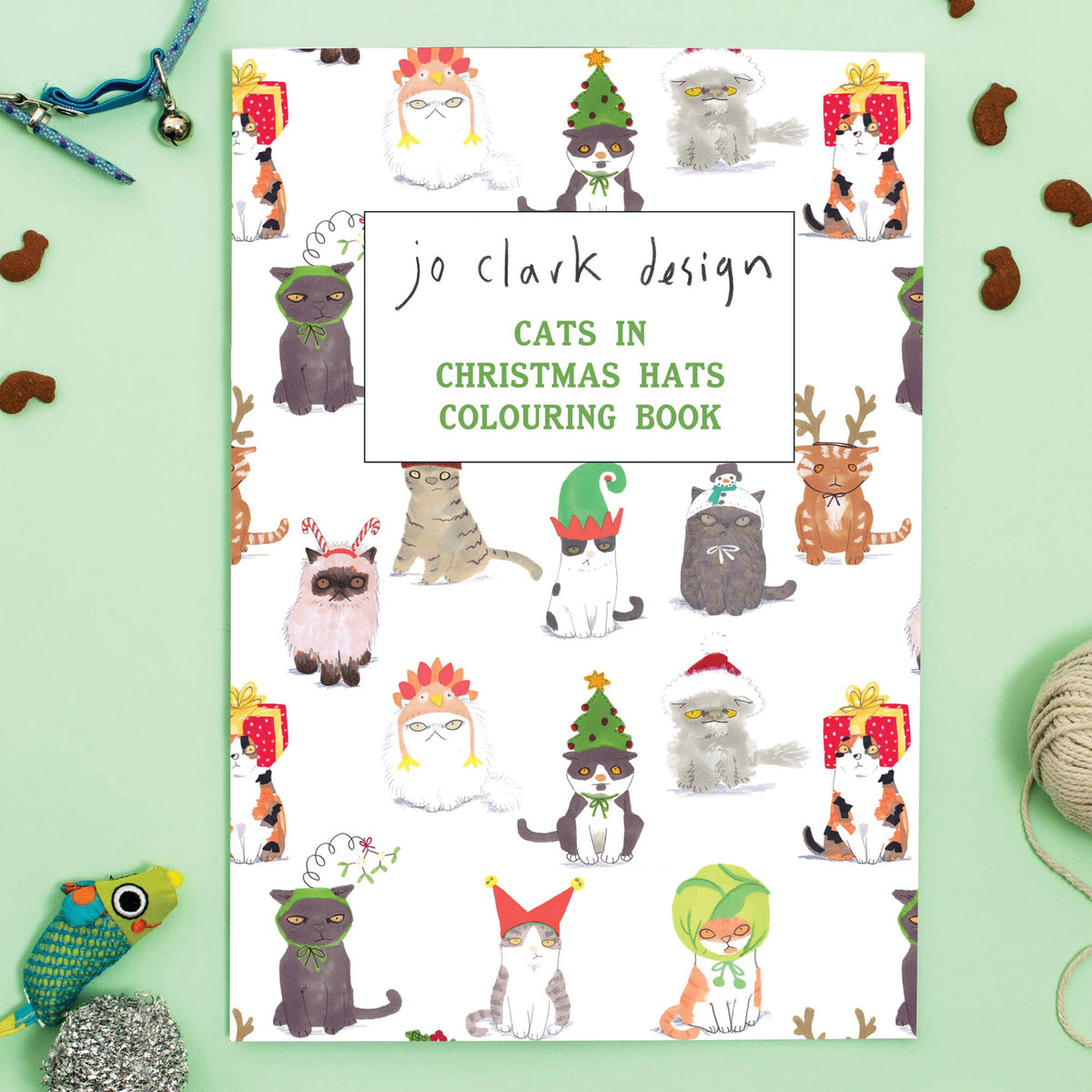Cats In Christmas Hats Colouring Book