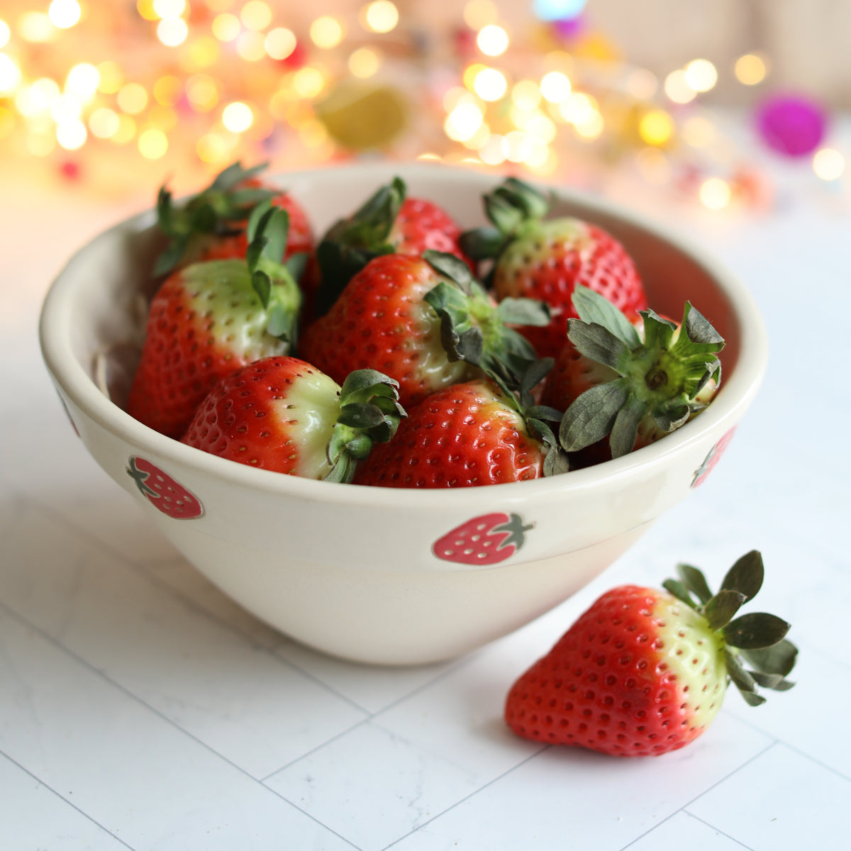 Ceramic Strawberry Bowl and Mug Set- Pre-Order, dispatch end of March