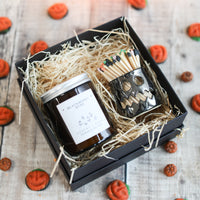 Spooky Candle and Match Pot Set