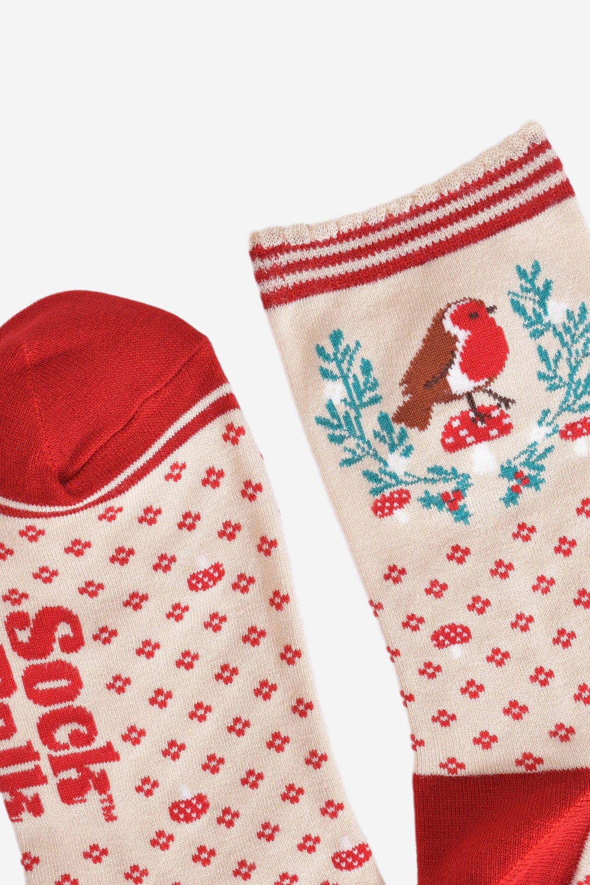 Christmas Robin Socks