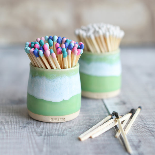 Pea Green Match Holder