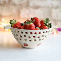 Strawberry Ceramic Berry Bowl