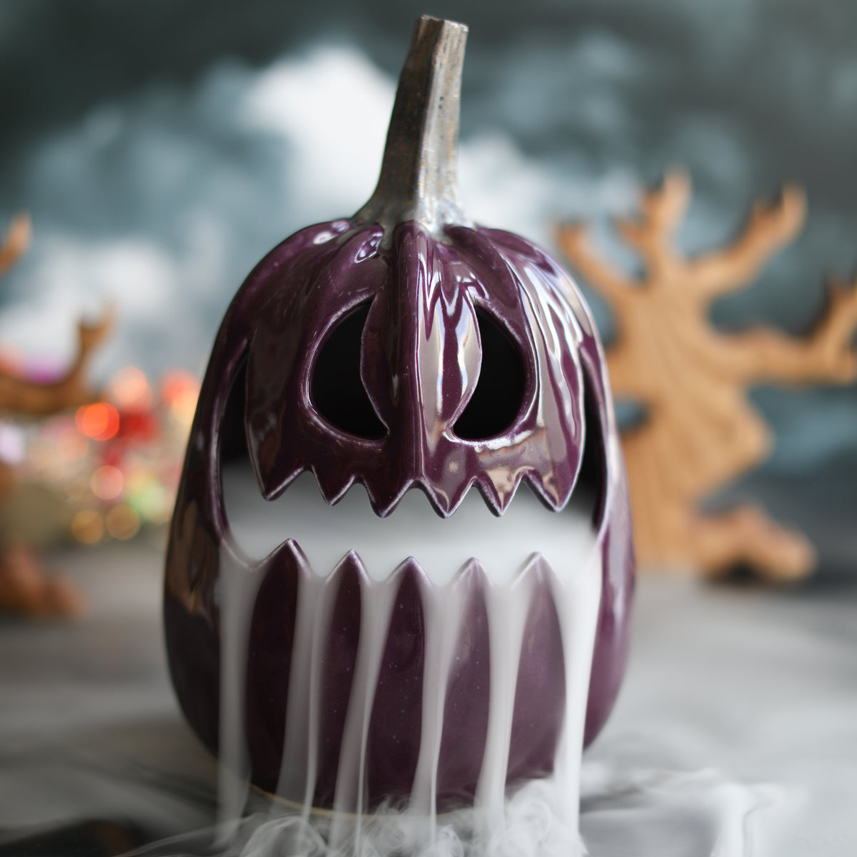 Ceramic Autumn Pumpkin Lantern - Steven