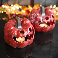 Ceramic Autumn Pumpkin Lantern - Pedur
