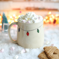 Christmas Lights Handmade Mug