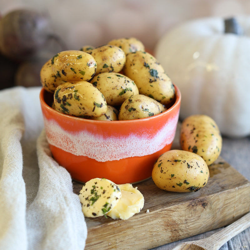 The Dish ceramic pot from Glosters holding potatoes