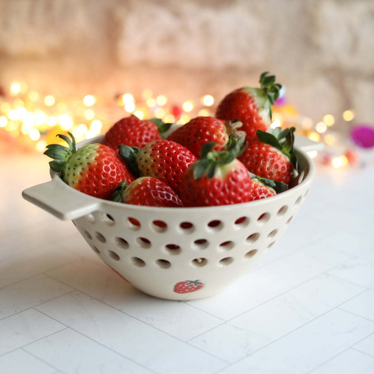 Strawberry Ceramic Berry Bowl