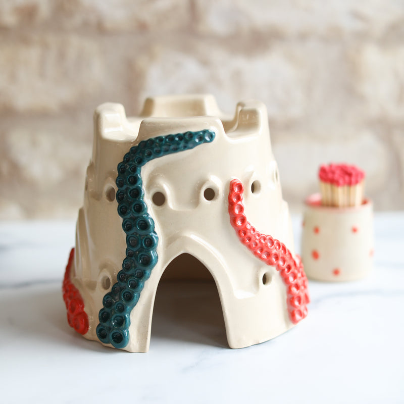 Mystery Castle Wax Burner & Match Pot
