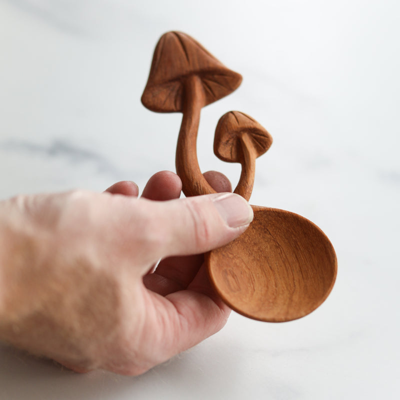 Wooden Mushroom Spoon