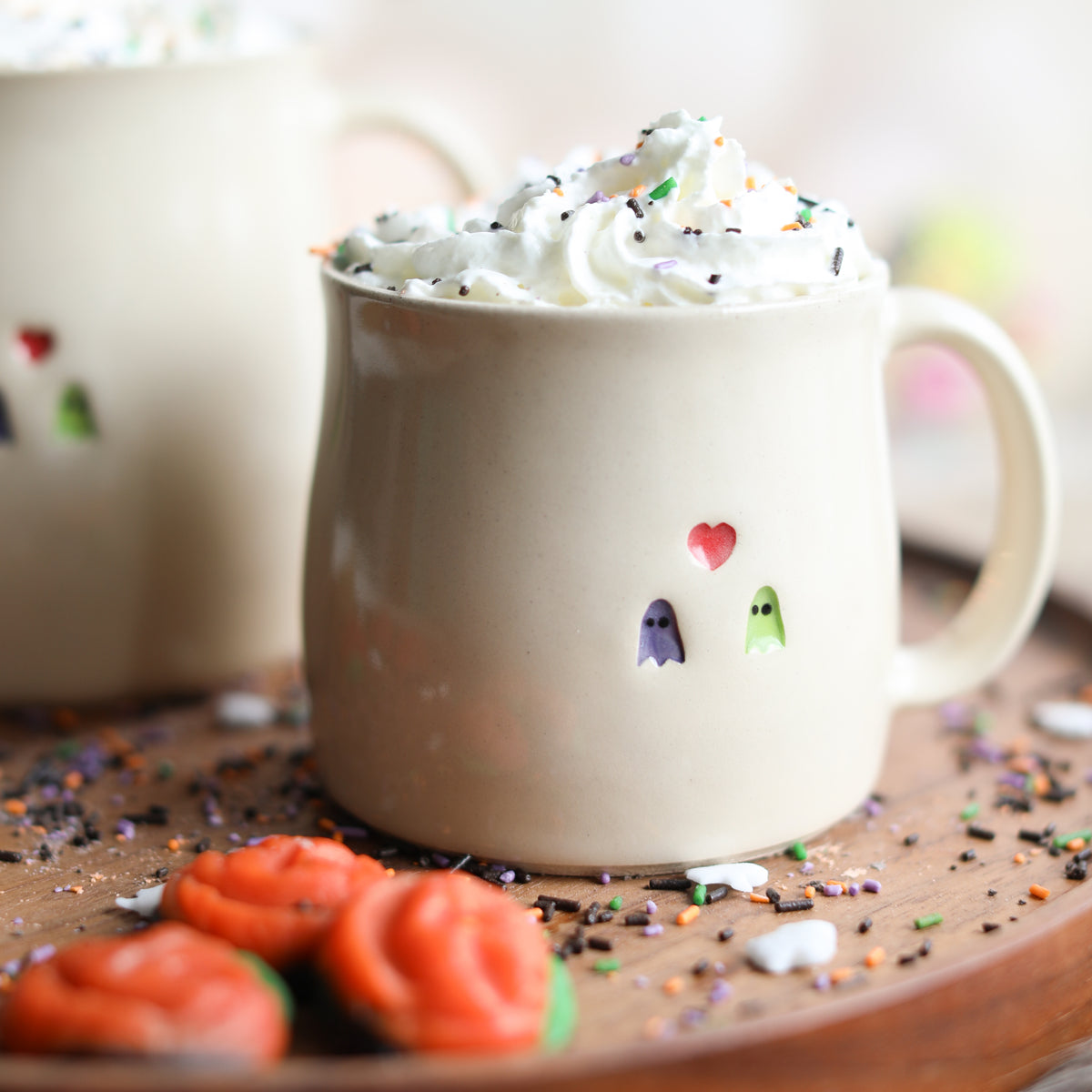 Autumn Ghost Heart Mug