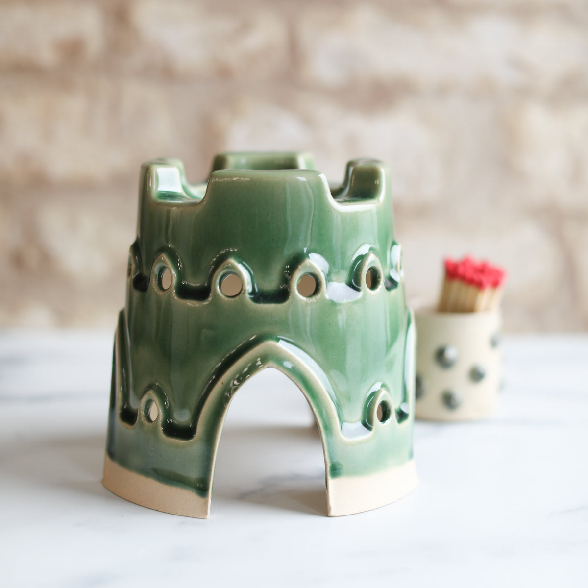 Mystery Castle Wax Burner & Match Pot