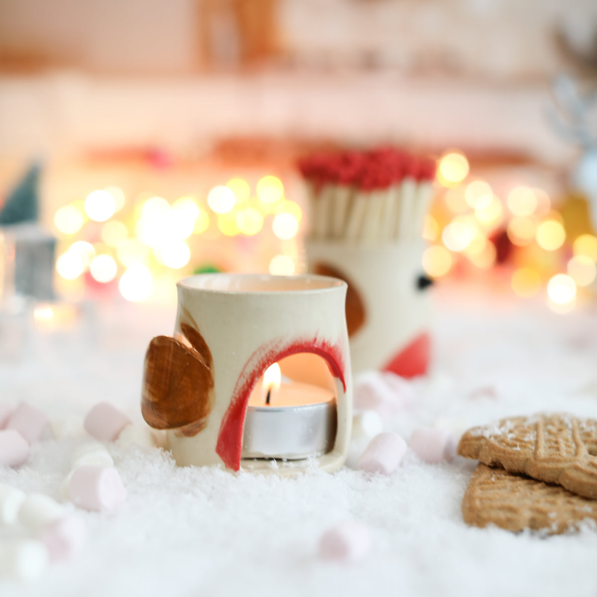 Robin Christmas Tealight Candle Holder