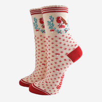 Christmas Robin Socks