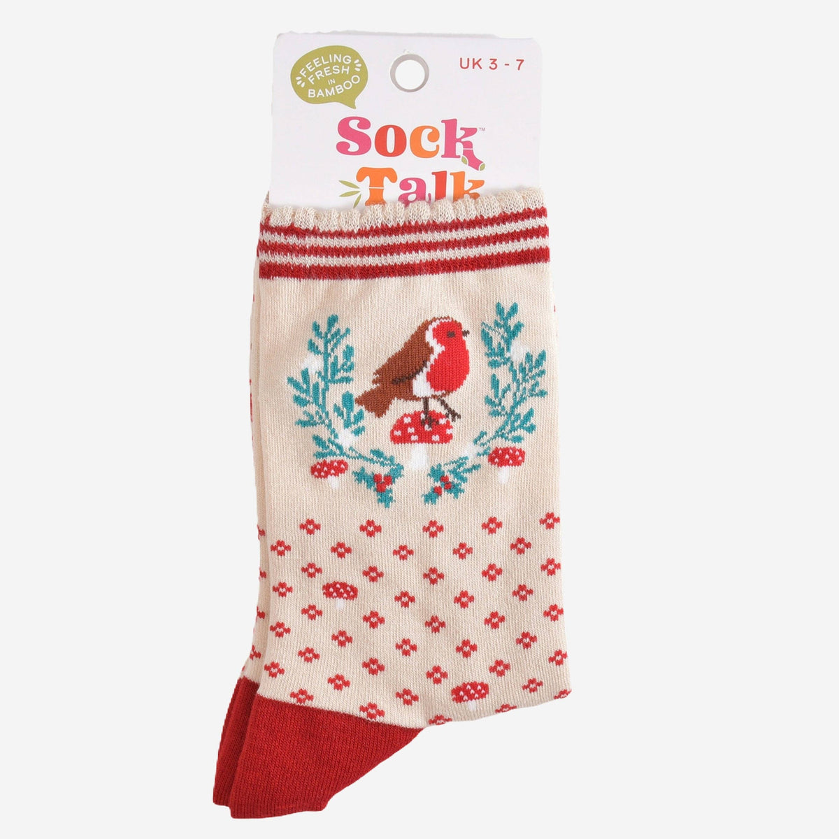 Christmas Robin Socks