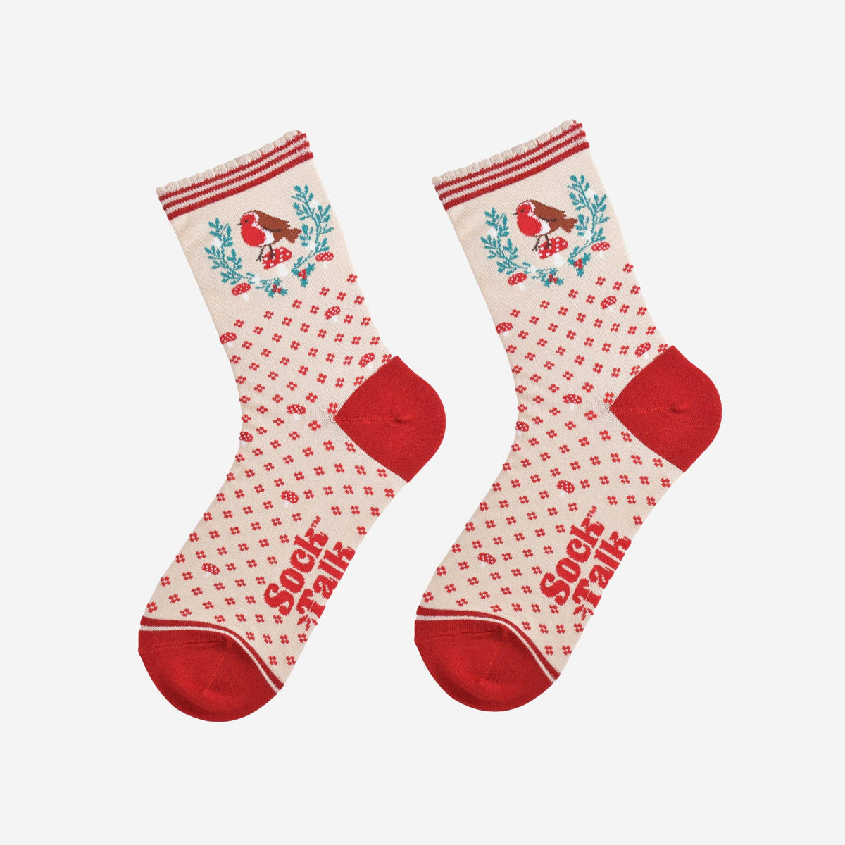 Christmas Robin Socks