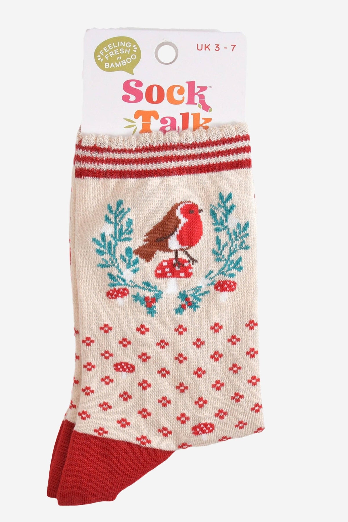 Christmas Robin Socks