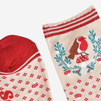 Christmas Robin Socks