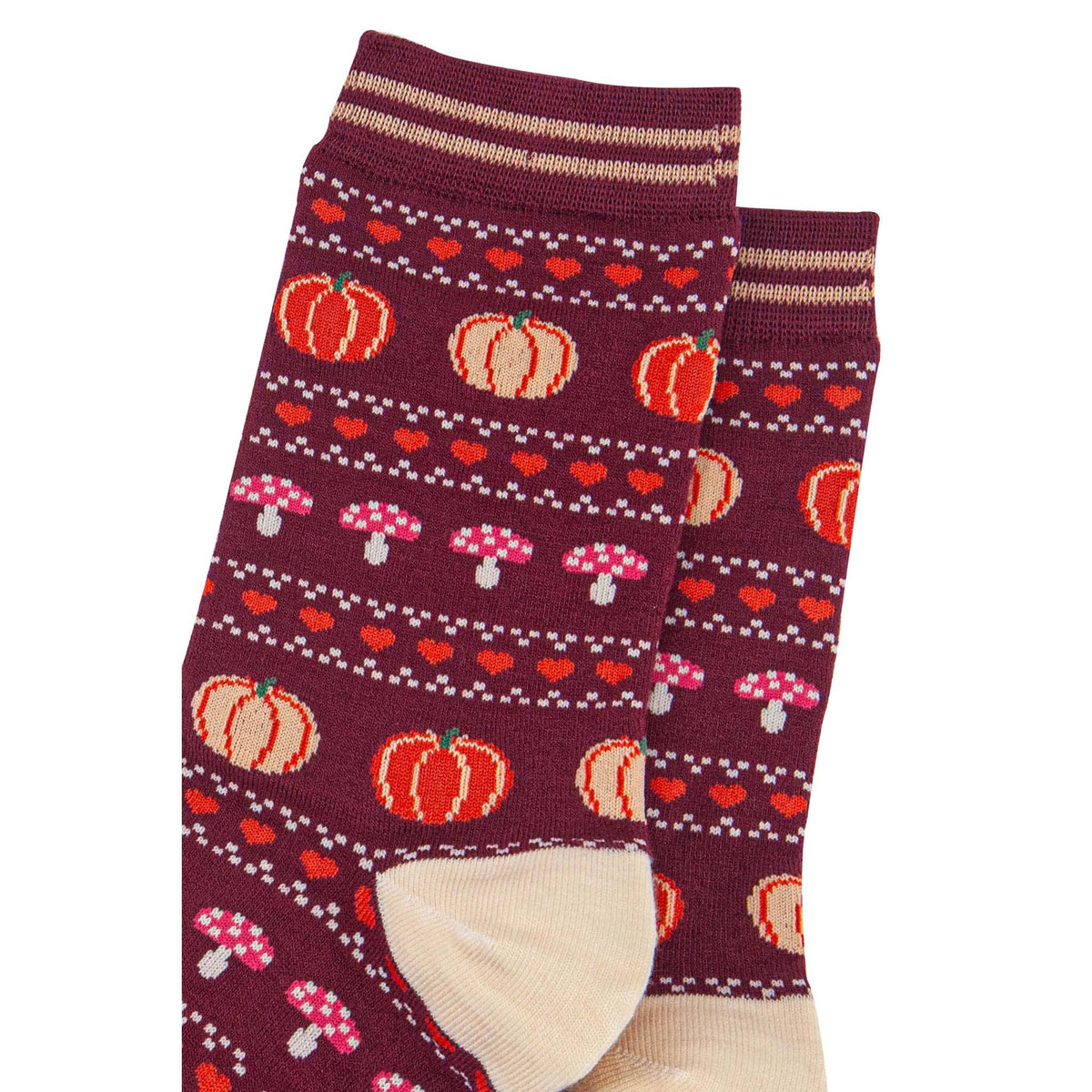 Women's Pumpkin and Toadstool Socks