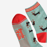 Sausage Dog Reindeer Socks