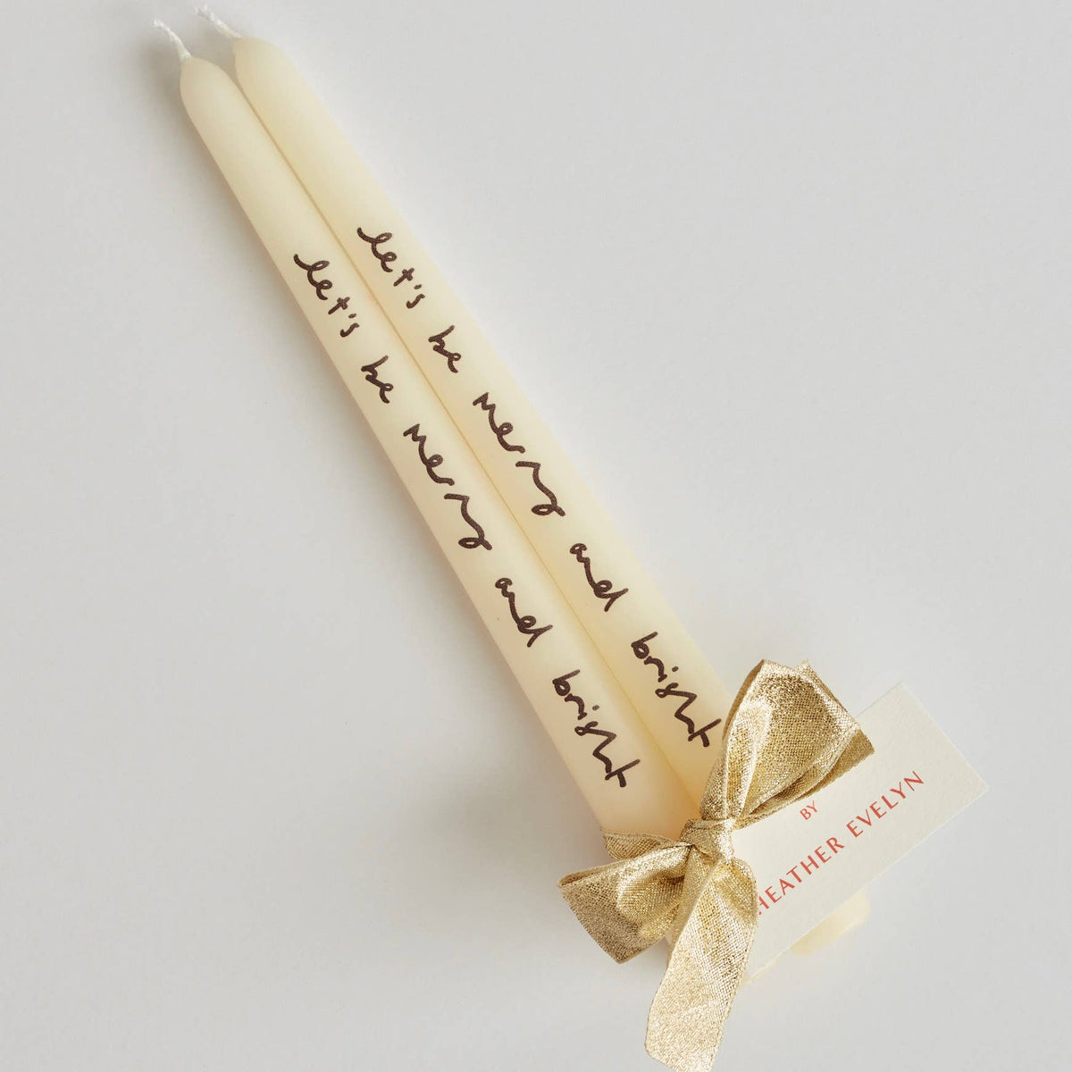 Pair of Candles - Let's be merry and bright