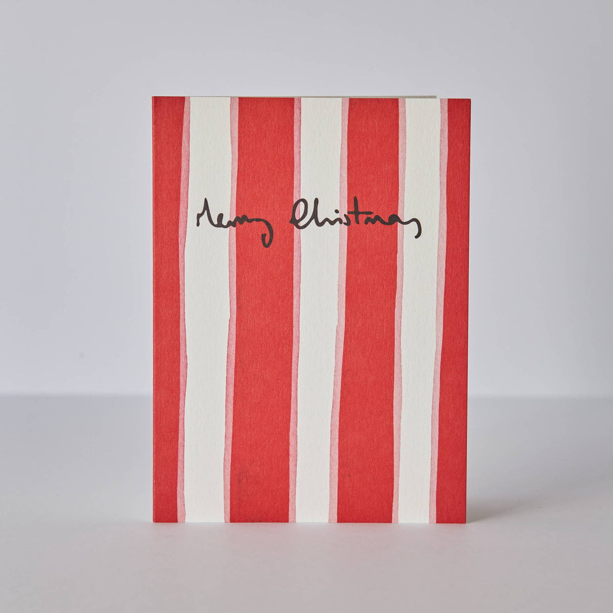 Candy Stripe Red Christmas Card