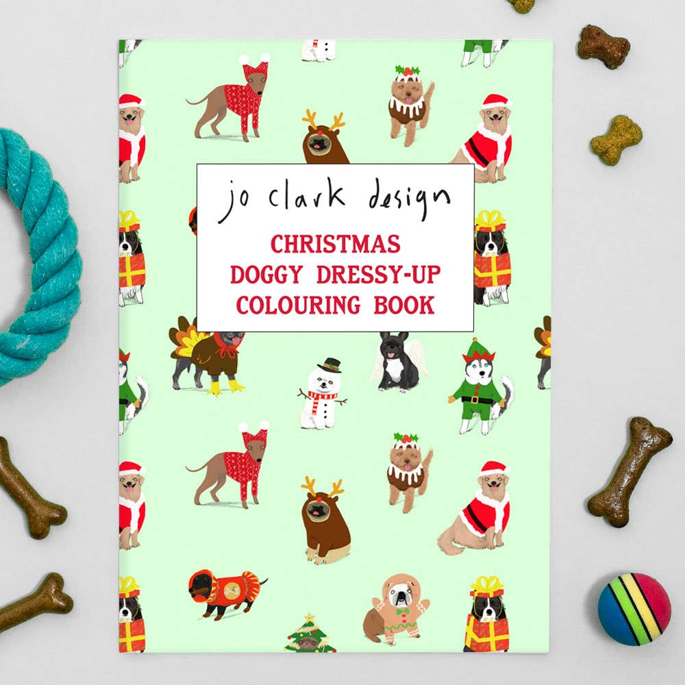 🐶 Christmas Doggy Dress-Up Colouring book.