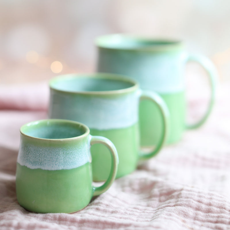 Pea Green Handmade Mug